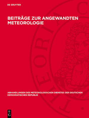 cover image of Beiträge zur angewandten Meteorologie